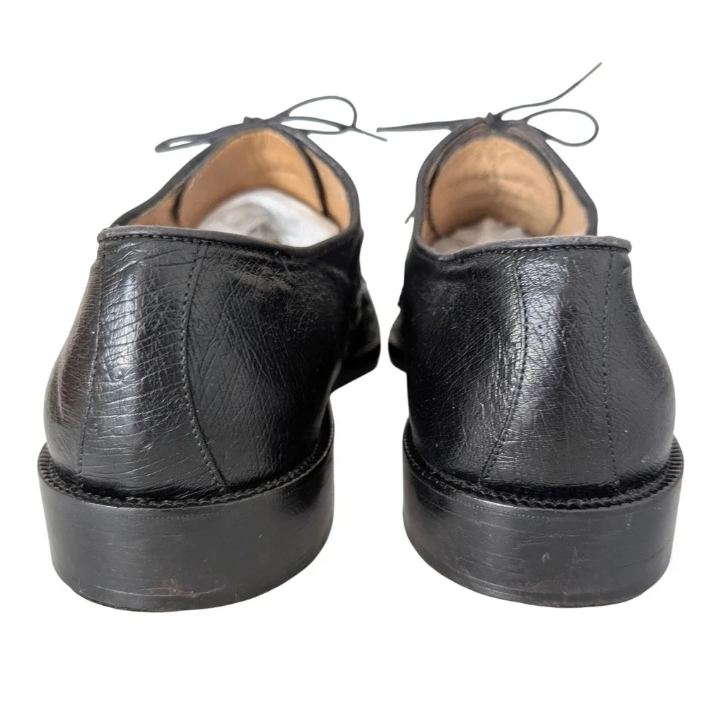 Belvedere Florence Crocodile Ostrich Dress Shoes Men 11M Black Exotic‎ Italian